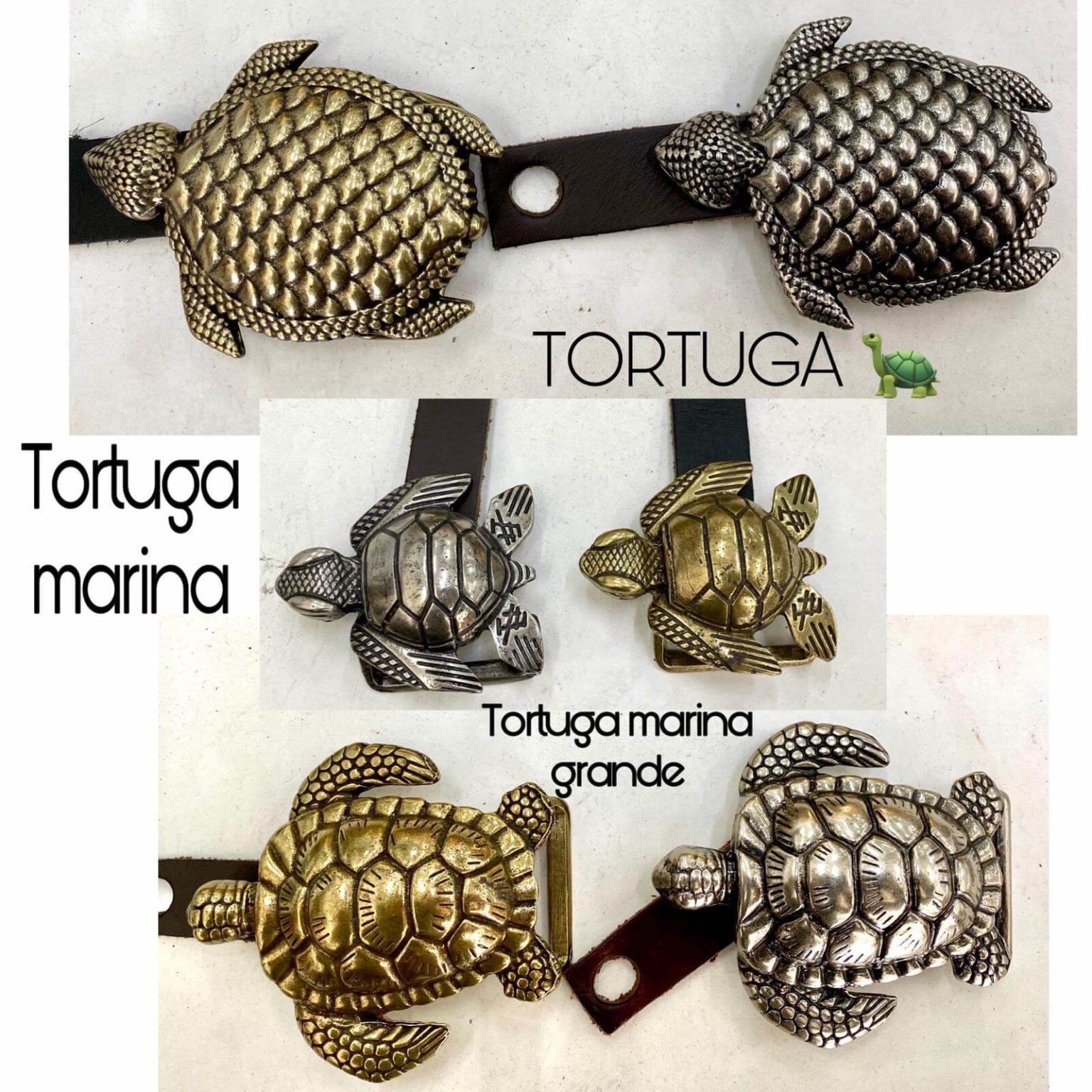 Cinturón piel lisa con hebilla animales y estrellas de mar – lolucas Moda