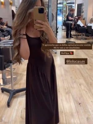 Vestido tul chocolate