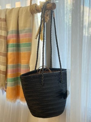 Bolso piel trenzada CUBO