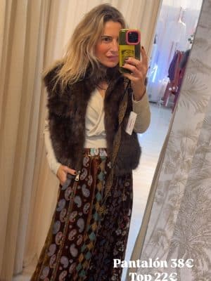 Pantalón gasa y terciopelo