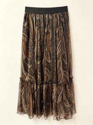 Alternative view of Falda larga con brillo Icadia