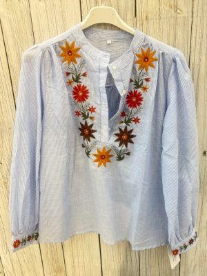 CAMISA MIL RAYAS FLORES