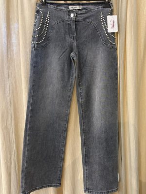 JEANS TACHAS GRIS