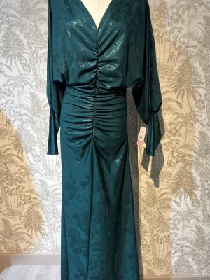 Vestido jacquard satinado